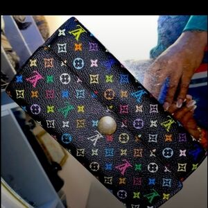 Louis Vuitton black and lime Murakami